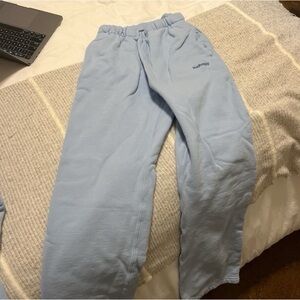 Madhappy Classic Fleece Straight Sweatpants Light Blue Size Small Wideleg